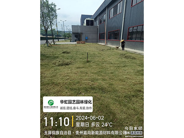 贵州嘉尚新能源材料有限公司绿化施工现场