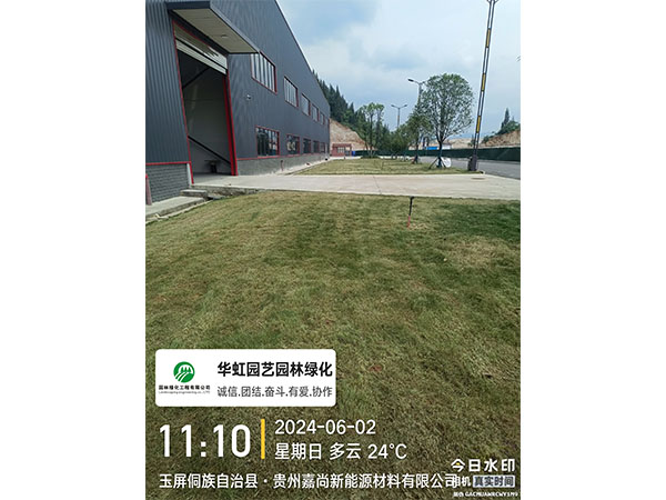 贵州嘉尚新能源材料有限公司绿化施工现场