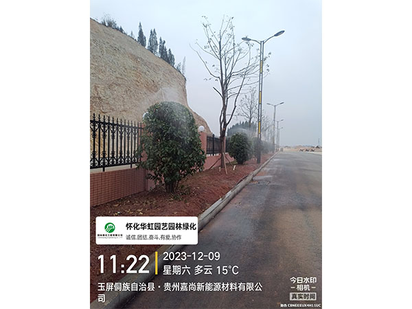 贵州嘉尚新能源材料有限公司绿化施工现场