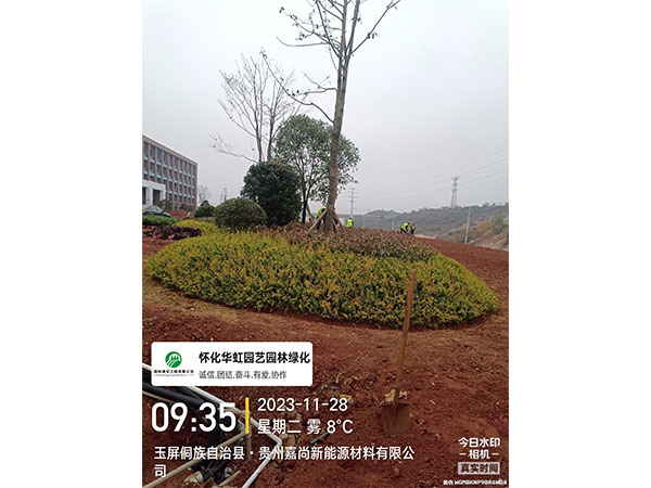 贵州嘉尚新能源材料有限公司绿化施工现场