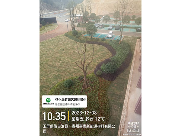 贵州嘉尚新能源材料有限公司绿化施工现场
